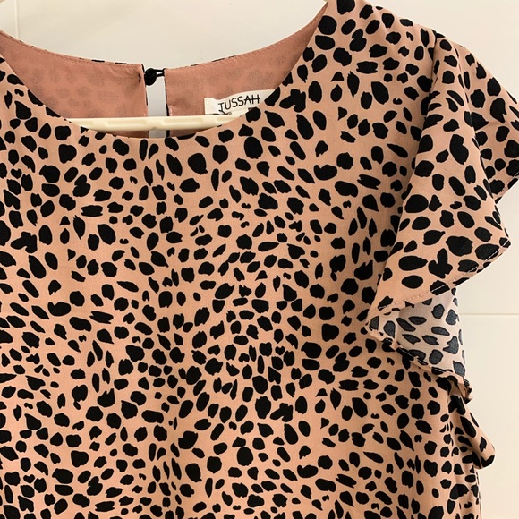 Tussah Ivana Mini Dress in Nude Spot - Size 12 - Picture 7 of 14